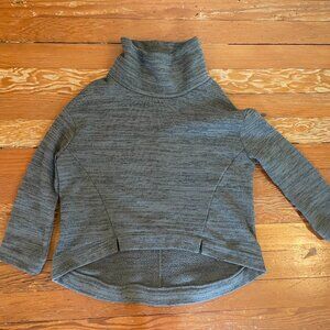 Anthropology Oversized Cowlneck Green Sweatshirt, Size M